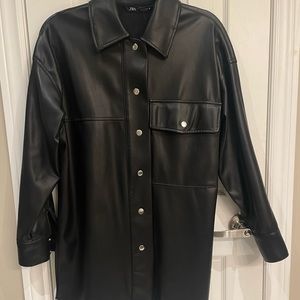 Zara leather jacket xs